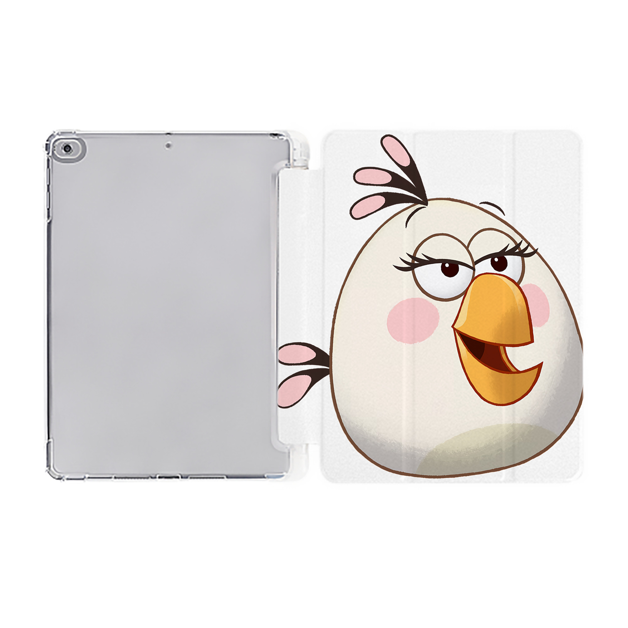 （画像用） Angry Birds アングリーバード IPad ケース ペン収納付き 三つ折りスタンド PUレザー×シリコン 対応機種9.5/10.5/10.9インチ